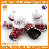 JML 2014 waterproof red dog boots for pet winter dog booties fleece lining shoes for dogs