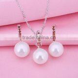 Crystal Bridal Jewelry Set Wedding Pearl Necklace Bridal Jewelry Set thumbnail-3