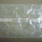 Triangle White Mother of Pearl Shell Veneer With Painted White Thick Back