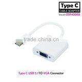 NEW USB-C Type C USB 3.1 to VGA Adapter Cable for Macbook thumbnail-4