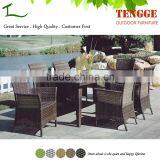 6 Chair and 1 Table Rattan Wicker Restaurant Outdoor Furniture thumbnail-1