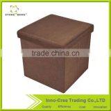 Store More Fabric Foldable Storage Stool thumbnail-4
