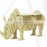Rhinoceros Puzzle Table,Creative Animal Furniture,MDF DIY Assembled Table For Fashion Living Room,Wooden Animal Furniture thumbnail-5