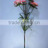 Home Garden Decoration 108cm Hight Pink Single Branch 6 Heads Small Artificial Wedding Flowers ELTH03 0402 thumbnail-2