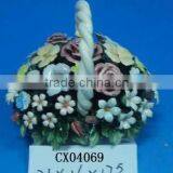 Ceramic Flower Basket thumbnail-1