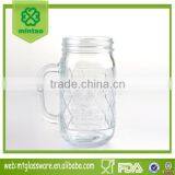 wholesale cheap 15oz embossed mason jar