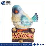 Attractive Welcome Birds Garden Sign Statue thumbnail-1