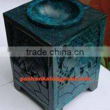 Stone Oil Burner Green Color thumbnail-1