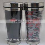 2017 New Magic Stainless Steel Travel Mug With Plastic Outer thumbnail-4