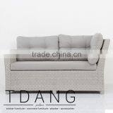 Watson Right Hand Wicker Bench - Vietnam Patio Furniture - Poly Rattan Furniture thumbnail-2