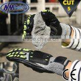 NMSAFETY Anti-cut 5 Mechanical Gloves Knitted Dipping Black Nitrile Protecting Gloves thumbnail-1