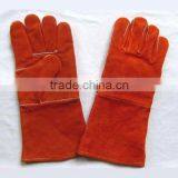 Blue Color Safety Gloves,Cow Split Leather Work Glove,Leather Welding Gloves thumbnail-2