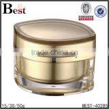 50g Eye Shape Golden Acrylic Cream Jar for Cosmetic thumbnail-3