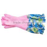 Warm Lace Reusable Latex Cleaning Gloves Waterstop Dishwashing Gloves Household Laundry Rubber Gloves thumbnail-5