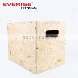 Wood Plyo Box - 30/24/20, 24/20/16, 16/14/12 - 3 in 1 Plyo Box Plyo-Box, Plyometric Box, Plyometric Jump Box, Plyometric Jump Bo thumbnail-1