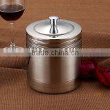 Round Stainless Steel Champagne Ice Bucket for Party and Bar thumbnail-4