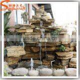High Quality Large Rockery Fiberglass Waterfalls Natural Stone Garden Fountain Outdoor thumbnail-1