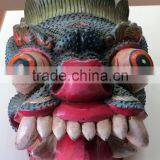 Dragon Mask Wall Hanging Decor Handmade in Nepal thumbnail-2
