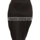 Office Ladies Skirt Designs 2018 Navy & Red Floral Classic Pencil Skirt Women Office Wear thumbnail-6