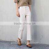 2017 New Fashion Women Wide Leg Pants White High Waist Trousers thumbnail-1