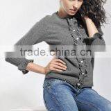 Ladies' 100% Cashmere Sweater Dress Cardigan thumbnail-1