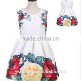 2016 Children Latest Frocks Design Princess Dresses Girls Chevron Prints Lovely Sleeveless Print Dress Photography thumbnail-1