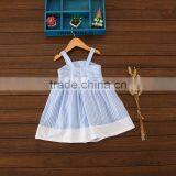 Girls Boutique Princess Dress Baby Stripe Design Clothes Wear With Bowknot Girl Birthday Dresses thumbnail-2