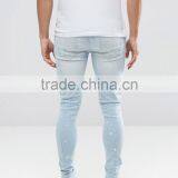 Wholesale New Mans Fashion London Rip Light Blue Jeans Trousers thumbnail-2