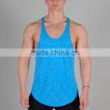 Triblend Mens Slim Fit Triblend Gym Stringer With Curved Bottom
