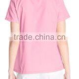 Women's Sporty Crossover V-Neck Scrub Top Stripe Trim Nurse Uniform thumbnail-4