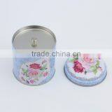 Cylindrical Candy Tin Box Packing Spot Baking Cookies Box Tinplate Tea Pots thumbnail-4