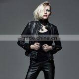 New Fashion New Fashion Lady's Dress European America Locomotive Joker Fashion Ladies Leather Coat thumbnail-3