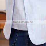 Latest New Striped Shirt Designs for Women Long Sleeven Cotton Shirt thumbnail-5