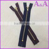 #4 Metal Zipper,with YG Slider,close End, for Brazil Market thumbnail-6