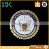 USN Navy Veteran Blue Red White Flag Color Big Challenge Coin thumbnail-2