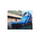 EN14960 Kids Pool Inflatable Water Slides Blue Dolphin OEM For Water Park Inflatable