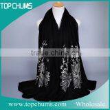 Wholesale Embroidery Floral Women Scarf Pashmina thumbnail-6