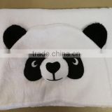 100% polyester zipper baby blanket swaddle coral panda blanket