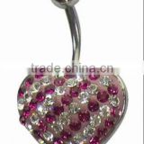 Navel piercing neon jewelry body peach heart