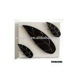 New Products-Black Metal Leave Plaque thumbnail-1