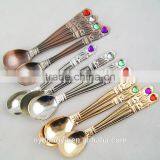 Rhino Vintage Coffee Spoon /hitg Stainless Steel 430 Ice Cream Spoon and Fork /fancy Dessert Spoon Jam Spoon Dinnerware