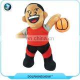 Custom 20cm Black American Stuffed Boy Rag Doll Soft Basketball Athlete Plush Doll Toy thumbnail-1