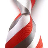 Extra Long Dots Silk Woven Neckties Mens Suit Accessories Orange