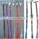 Flashing Silicone Fake Hair Braids With 5 Leds