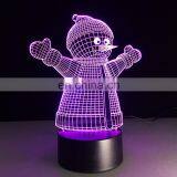 Snowman 3D Led Night Light for Christmas Gifts thumbnail-6