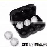 FDA LFGB Apporved Custom 6 Cavity Round Shape Silicone Ice Cube Tray thumbnail-2