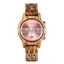 Hot Sales BOBO BIRD Natural Wood Watch Dropshipping Private Label Design Women Wood Watch