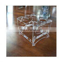 Acrylic Ice Cream Cone Display 4pcs Plastic Icecream Holder