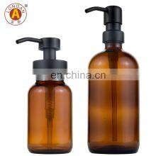 Factory Made New Design White Detergent Laundry Liquid Shampoo Glossy Pet Plastic Pump Bottle 500Ml With Metal Pump thumbnail-2