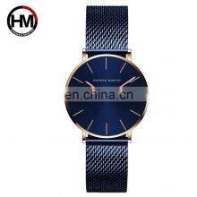 Hannah Martin CC36 Luxury Ladies Quartz Movement Watch Women Stainless Steel Chronograph Wristwatches Business Watch